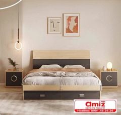 Giường ngủ kiểu Nhật gỗ MDF đơn giản AMIZ-005