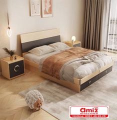 Giường ngủ kiểu Nhật gỗ MDF đơn giản AMIZ-005
