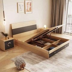 Giường ngủ kiểu Nhật gỗ MDF đơn giản AMIZ-005