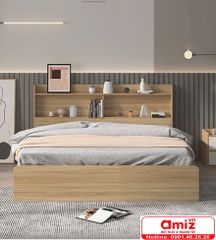 Giường ngủ gỗ MDF thiết kế kiểu dáng đơn giản AMIZ-006