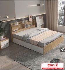 Giường ngủ gỗ MDF thiết kế kiểu dáng đơn giản AMIZ-006