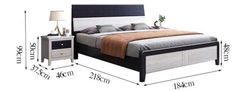 Giường ngủ bằng gỗ phong cách hiện đại AMIZ-007