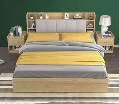 Giường ngủ gia đình cao cấp làm bằng gỗ AMIZ-008