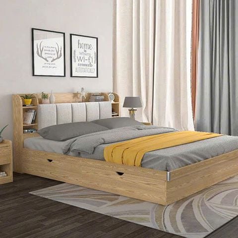 Giường ngủ gia đình cao cấp làm bằng gỗ AMIZ-008