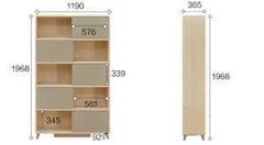 Kệ sách 5 tầng 100cm phong cách Bắc Âu AMIZ-001