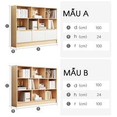 Kệ để sách gỗ MDF thiết kế mới AMIZ-003