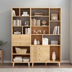 Tủ sách gỗ công nghiệp thiết kế tiện dụng AMIZ-008