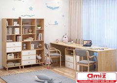 Tủ sách gỗ công nghiệp thiết kế tiện dụng AMIZ-008