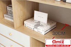 Tủ sách gỗ công nghiệp thiết kế tiện dụng AMIZ-008