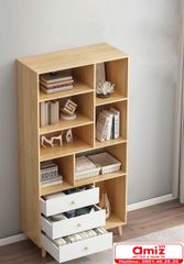 Tủ sách gỗ công nghiệp thiết kế tiện dụng AMIZ-008