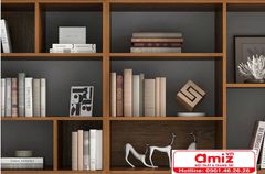 Tủ sách gỗ công nghiệp thiết kế tiện dụng AMIZ-008