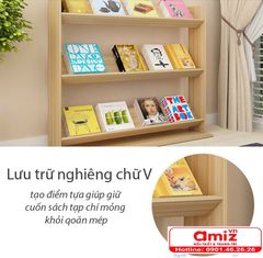 Kệ để báo tạp chí gỗ công nghiệp AMIZ-009