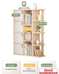 Kệ để sách 4 tầng đa năng kiểu đứng AMIZ-011