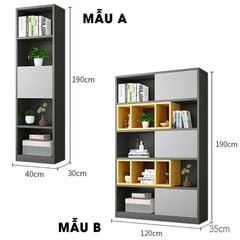 Kệ sách bằng gỗ thiết kế hiện đại AMIZ-015