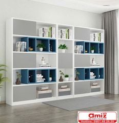 Kệ sách bằng gỗ thiết kế hiện đại AMIZ-015