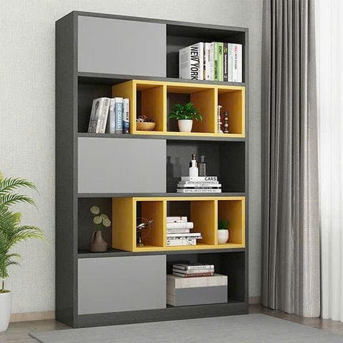 Kệ sách bằng gỗ thiết kế hiện đại AMIZ-015