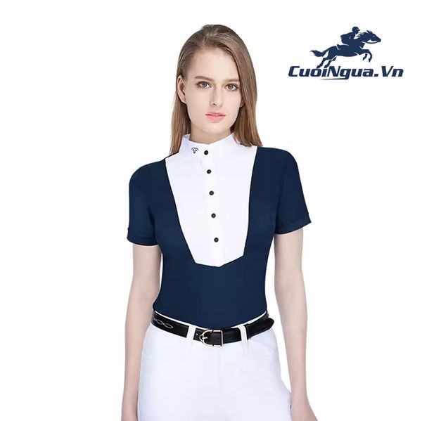 Áo Thun polo cưỡi ngựa nữ phong cách quý tộc marcell bisset AN571