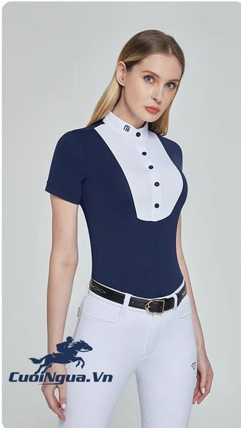 Áo Thun polo cưỡi ngựa nữ phong cách quý tộc marcell bisset AN571