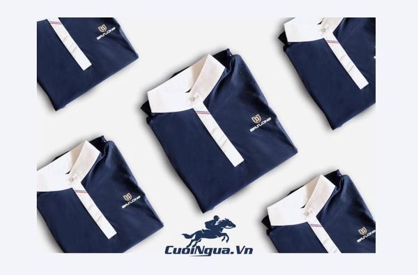 Áo thun polo cưỡi ngựa nữ phong cách quý tộc baslong