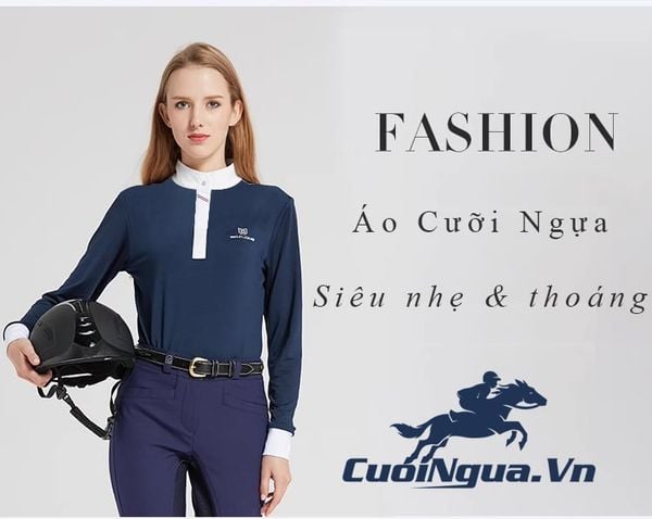 Áo thun polo cưỡi ngựa nữ phong cách quý tộc baslong