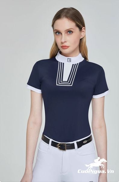 Áo thun polo cưỡi ngựa nữ phong cách quý tộc hillman marcel bisset 126