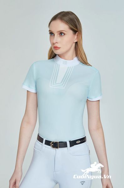 Áo thun polo cưỡi ngựa nữ phong cách quý tộc hillman marcel bisset 126