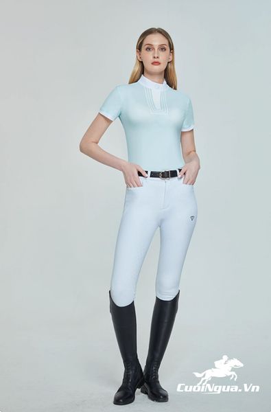 Áo thun polo cưỡi ngựa nữ phong cách quý tộc hillman marcel bisset 126