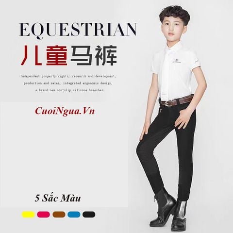 Quần Cưỡi Ngựa Trẻ Em Nam & Nữ - QTE01- Màu Đen