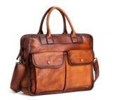  Cặp Da Bò Công Sở Da VEG Patina Ý Cao Cấp Xách Tay Đựng Laptop Bussiness Men TUDA SBM253 