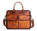  Cặp Da Bò Công Sở Da VEG Patina Ý Cao Cấp Xách Tay Đựng Laptop Bussiness Men TUDA SBM253 