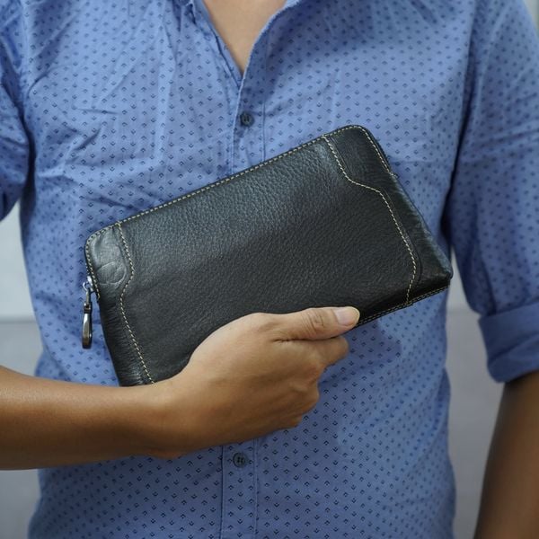  Ví Cầm Tay CLUTCH Nam Da Bò VEG Patina Ý Nhập Khẩu CLH247 