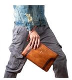  Ví Cầm Tay CLUTCH Nam Da Bò VEG Patina Ý Nhập Khẩu Cao Cấp CLH249 