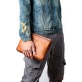  Ví Cầm Tay CLUTCH Nam Da Bò VEG Patina Ý Nhập Khẩu CLH165 