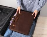  Cặp Xách Tay Da Bò Sáp Cao Cấp Đựng Laptop Bussiness Men TUDA SBM386 