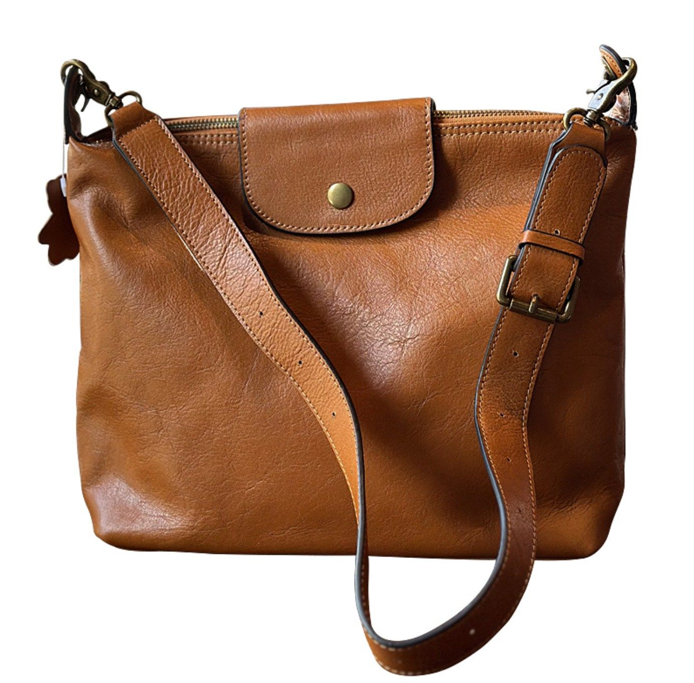  Túi Đeo Chéo Nữ Da Thật VEG Patina Phong Cách Cổ Điển & Sang Trọng TUDA SBM410 