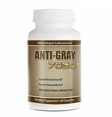 Viên Uống Hỗ Trợ Trị Tóc Bạc Sớm Anti Gray Hair 7050 Của Mỹ Lọ 60 Viên Date 12/2025