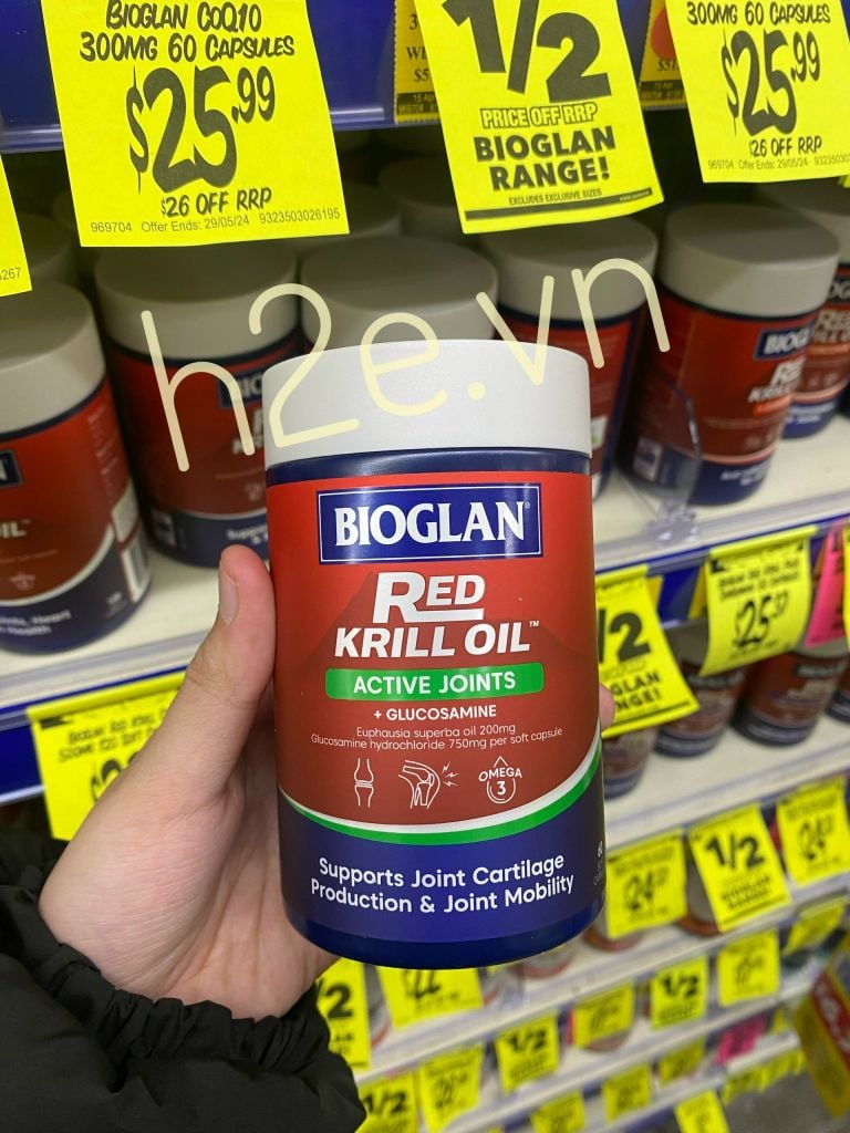 Dầu Nhuyễn Thể Bioglan Red Krill Oil 1000mg Lọ 60 Viên