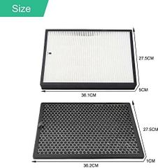 Cặp 2 màng lọc HEPA & Carbon dùng cho máy lọc không khí Philips seri 1000 seri 2000 filter replacement