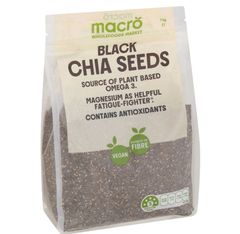 Macro Black Chia Seeds - Hạt Chia Đen 350g