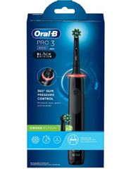 Bàn Chải Điện Oral-B Pro 3 series 3000 màu ĐEN kèm 2 đầu bàn chải