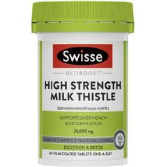 Viên Uống Bổ Gan Liều Cao Swisse High Strength Milk Thistle 35000mg Lọ 60 Viên
