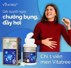 Men Vi Sinh Bổ Sung Lợi Khuẩn Vitatree Probiotic Broad Spectrum lọ 30 Viên Date 12/2025