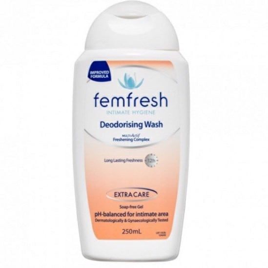 DUNG DỊCH VỆ SINH PHỤ NỮ KHỬ MÙI FEMFRESH TRẮNG 250ML