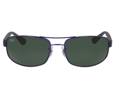 Ray-Ban Rectangle RB3445 Sunglasses - Matte Blue/Green