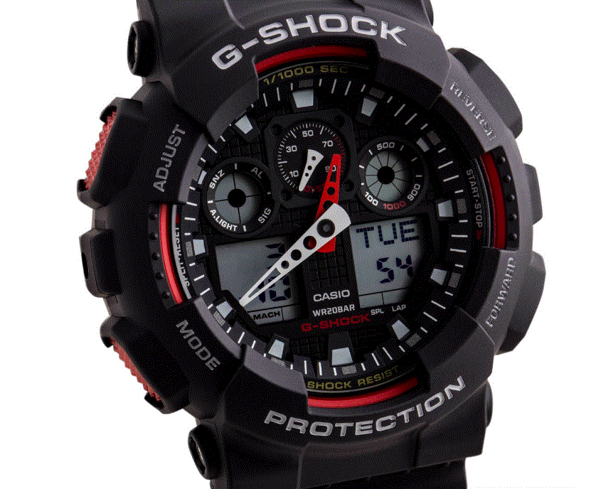 Đồng Hồ Casio G-Shock 50mm Màu đen/đỏ