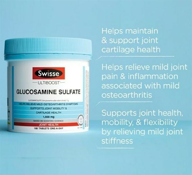 Viên uống bổ xương khớp Swisse Glucosamine Sulfate 1500mg - lọ 180 viên