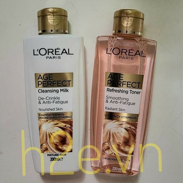 L'oreal - Combo Sữa Rửa Mặt & Nước Hoa Hồng