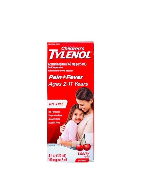 Siro Tylenol Cho Trẻ 2-11 Tuổi Children’s Tylenol Pain Fever 120ml (Vị Cherry)