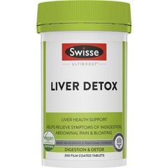 Viên uống hỗ trợ thải độc gan Swisse Ultiboost Liver Detox của Úc 200 viên