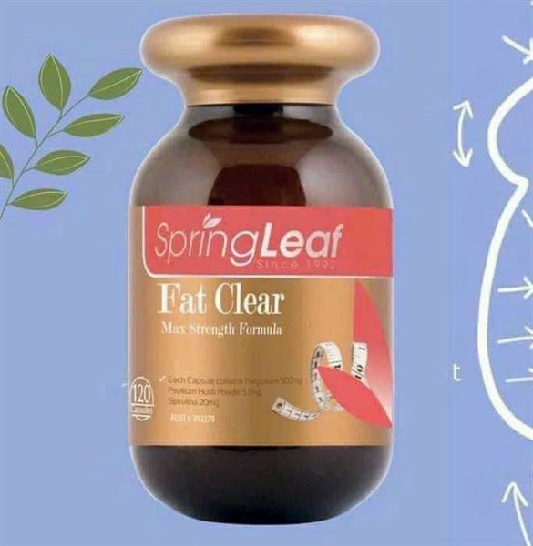 Viên Uống Giảm Cân, Sạch Mỡ Nội Tạng Springleaf Fat Clear Lọ 120 Viên